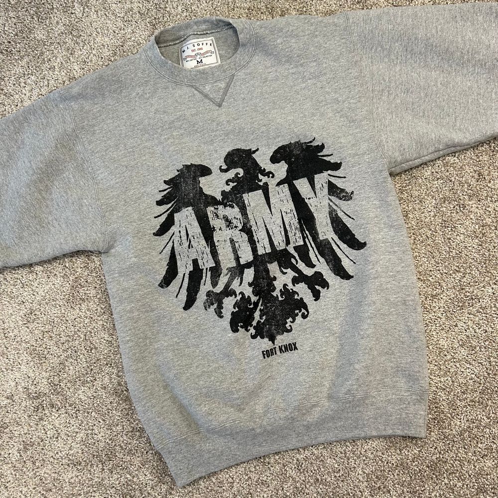 Vintage Army Fort Knox Crewneck Sweatshirt MJ Soffe‎ Made In USA Men Size Medium